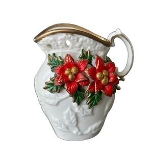 Christmas Pfaltzgraff Poinsettia Small Pitcher with Handle